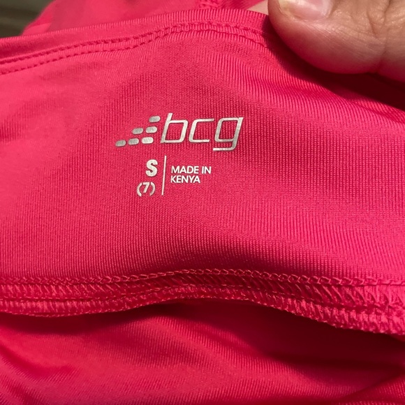 BCG Kids Bright Pink Athletic Biker Shorts with pockets size 7-NWT - Picture 4 of 4